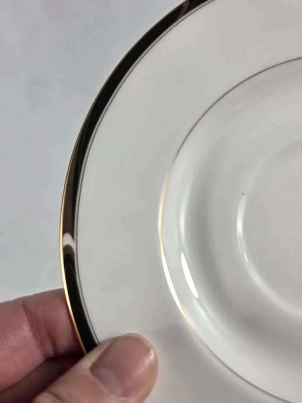 ONE Mikasa Academy Bone China Cup & Saucer Set White with Black & Gold Band